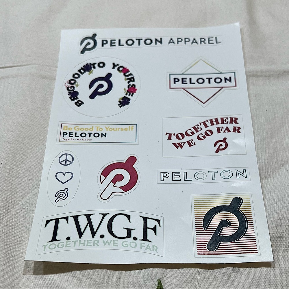 Peloton brand new multi colored stickers